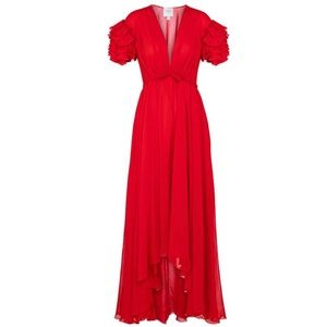 GIAMBATTISTA VALLI Ruffled silk crêpe gown NWT